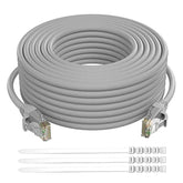 Cat 6 Ethernet Cable 100 Ft-Gray, High Speed Internet Cable (6 Colors For Sele