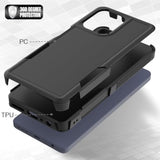 For Moto G Power 2025 Case: Dual Layer Protective Heavy Duty Cell Phone Cover Shockproof Rugged With Hd Screen Protector - Military Protection Bumper Tough - Motorola Moto G Power 2025, Black