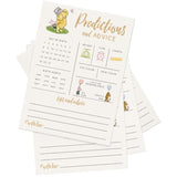 Baby Predictions & Advice Cards – Classic Pooh Theme, Winnie Baby Shower Game For Guests, Gender Reveal Activity For Boy Or Girl Activity, 30 Pack