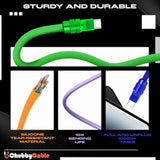 Chubby 2.0 Anodized Version - 240W Usb C Cable Reflective Shine Charge Cable Silicone Fast Charging Cable, Lavender Purple, Type C To Type C, 9.8Ft