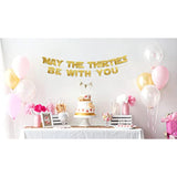 Happy 30 Th Birthday And Anniversary Party Gold Glitter Banner