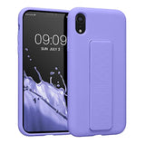 Soft TPU Cover with Silicone Coating for Apple iPhone XR - Lavender - kwmobile Case with Hand Strap and Stand Function - Shockproof
