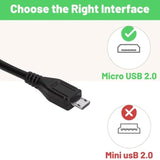 6Ft Usb Dc/Pc Charger Cable Cord Lead For Zagg Keys Folio 43404 09543 Keyboard Cover