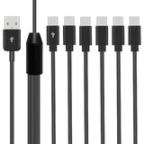 Usb C Splitter Cable, Usb A To Usb C Splitter Cable, 6 In 1 Usb 2.0 Type A Mal