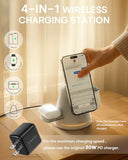 3 in 1 Charging Station for , Qi2 Mag-Safe Charger Stand with Adjustable Night Light, Fast Wireless Charging Station Compatible with iPhone