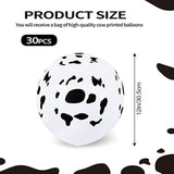 30Pcs Cow Print Balloons Western Cowboy Theme for Kids' Birthday Party Decor
