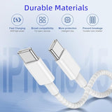 Type C To Type C Fast Charging Cable For Iphone17/16/15,2Pack Nylon Braided Usb C To Usb C 6 Feet Charger Cable For Iphone17/16/15 Pro Max/Mini/Macbook/Ipad Air/Mini/Pro/Samsung