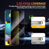 Privacy Screen Protector For Samsung Galaxy A51/A52/A52S 5G/A53 6.5 Inch 3 Pack, Tempered Glass Film Anti-Spy Scratch Resistant 9H Hardness Case Friendly