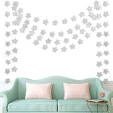 6-Pack Silver Star Glitter Garland – 50ft Party Decor for Christmas, Wedding & More