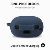 Navy Blue Silicone Case for Anker Soundcore P20i and R50i with Carabiner