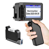 Mini 1" Handheld Inkjet Printer Gun, T1000Plus Handheld Printer Printing Height 0.08-1Inch Inkjet Coder With 42Ml Fast-Drying Ink For Text Qrcode/Barcode/Batch Number/Date Printer With Touch Screen