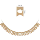 Burlap Love Is Brewing Banner Tea Coffee Themed Bar Bridal Shower Supplies Wedding Engagement Party Garland Decoration