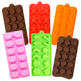 6 Pcs Seasonal Silicone Chocolate Molds Fall Halloween Christmas Pumpkin Ghost Maple Leaves Candy Chocolate Mold Silicone Molds For Candy Jelly Wax Melt Ice Cubes Cake Decorations