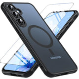 Magnetic Case Compatible With Gabb Phone 4 Pro,Military Grade Shockproof With Tempered Glass Screen Protector Translucent Matte Protective Case Cover For Boys Girls-Black