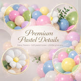 Spring Flower Balloon Arch Garland Kit, 157Pcs Groovy Wildflower Balloon Arch With Daisy Balloons For Baby In Bloom Baby Shower Easter Party Spring Daisy Theme Birthday Party Decorations