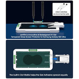 amFilm 2+2 Screen Protector Compatible with Samsung Galaxy S23 Ultra Tempered Glass and Camera Lens Protector 5G 6.8 inch, Fingerprint Sensor Compatible, UV Gel Adhesive Installation(2 Pack)