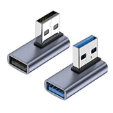 90 Degree Usb 3.1 Adapter 2 Pack, Left And Right Angle Usb A Male To Female Converter Extender For Pc, Laptop, Usb A Charger, Power Bank And More