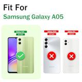 Samsung Galaxy A05 Case 2-Pack with Screen Protector Slide Camera Cover Black