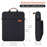 12.9 Inch Tablet Laptop Sleeve For Macbook Pro 14.2 Inch,Samsung Galaxy Tab S10 S9 S8 Ultra 14.6", Ipad Pro 13 M4/Air 13 M3 M2/Pro 12.9 Carrying Case, Macbook Air 13.6"/Surface Laptop 2024 13.8"-Black