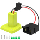For Power Wheel Battery Adapter, Compatible With Ryobi 18V Battery, With Wire Harness Connector, 12Awg Wire, Fuse Holder & 30A Fuses, Compatible With Fisher-Price Ride-On Cars