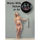 2pcs 36" Gender Reveal Balloons with Eco-Friendly Pink & Blue Confetti for Baby Announcement