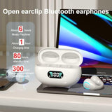 Clip-On Open Ear Headphones Wireless Bluetooth 5.3 Earbuds With Earhooks 80 Ho