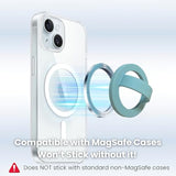 Magnetic Silicone Phone Grip Soft Finger Loop Holder For Magsafe Cases And S (White Sparkle)