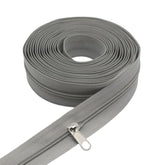 #3 Grey Nylon Coil Zippers By The Yard Bulk 10 Yards With 25Pcs Slider