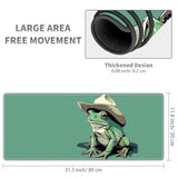 Large Gaming Mouse Pad Plus A Coasters + Cable Clips, Frog Green Extended Mousepad (31.5 X 11.8) With Stitched Edge, Foldable Computer Keyboard Desktop Mouse Mat For Home Office