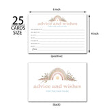 Rainbow Floral Advice And Wishes Cards For The Dad-To-Be, Baby Advice Cards For New Dad, Baby Shower Party Game,Decorations Party Supply?25 Cards(Bb001-Jyk 004)