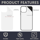 10 Pcs Heat Press Blank Phone Case For Iphone 16 Pro Max 6.9 Inch,Matte Black Soft Rubber Protective Shockproof Insert Aluminum Plate Case