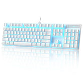 Mechanical Gaming Keyboard, Wired Usb Rgb Backlit Keyboard, 104-Key 100% Anti-Ghosting Mechanical Keyboard With Red Switches, Side-Printed Keycaps For Windows Pc & Mac