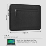 Laptop Sleeve 14 Inch, Shockproof Protective Computer Case With Front Pocket, Water Resistant Durable Traveling Laptop Carrying Bag Compatible For Macbook Air/Pro, Hp, Dell, Lenovo, Acer, Black