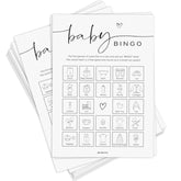 Baby Shower Games, Baby Shower Bingo Game, 50 Pre-Filled Cards, Boy Or Girl, Gender Neutral, Minimalist