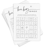 Baby Shower Games, Baby Shower Bingo Game, 50 Pre-Filled Cards, Boy Or Girl, Gender Neutral, Minimalist