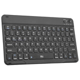 Rk302 Ultra-Slim Bluetooth Keyboard,Rechargeable Ergonomic Wireless Keyboard For Ipad,Iphone,Android,Windows, Mac, Linux,Smart Tv,Tablet,Laptop,Black