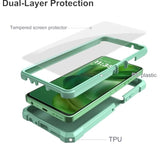 Case For G 2025, Motorola Moto G 5G 2025 Phone Case With Screen Protector, Dual Layer Protection, Shockproof Corners Tpu Bumper, Rugged Silicone Cell Phone Cover-Mint Green