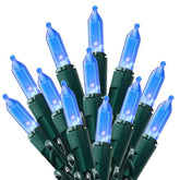Blue Led Christmas String Lights,100 Count Mini Fairy Light With 26.4 Ft Green Wire,Lighting Decor For Indoor Outdoor Pa