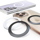4Pcs Metal Ring For Magsafe Sticker: Ultra-Thin(0.3Mm) Mag Safe Adapter For Magnetic Pop Socket Phone Grip Wallet Car Mount, Universal 3M Adhesive Mag-Safe Ring Kit(No Magnet) For Iphone Samsung Case