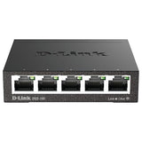 Ethernet Switch, 5 Port Gigabit Unmanaged Metal Desktop Plug And Play Compact (Dgs-105),Black