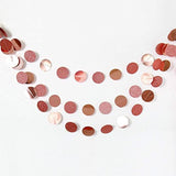 Rose Gold Glitter Dot Garland Birthday Party Decorations Circle Streamers Banner Backdrop For Weddings Baby Showers Bridal Showers Gender Reveals Engagements Graduation Parties Decor