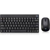 Adesso WKB-1100CB Natural Ergonomic Wireless Spill Resistant Mini Keyboard & Mouse Combo,Black