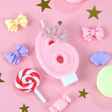 Pink Birthday Candle Crown Number 6 Candles Cake Candle,Pink Birthday Cake Topper Cupcake Decorations Party Decor For Girls And Women Anniversary Celebrations Supplies Favors