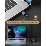 TECKNET Computer Mouse - Silent Wireless 4800 DPI Ambidextrous Cordless Travel Mouse for Laptop Computer, 2.4G USB-A Portable for PC MacBook Chromebook