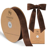 Brown Velvet Ribbon 1.5'' 25 Yards For Christmas Tree, Gift Wrapping, Flower Bouquet, Wreath Decorations, Bow Making
