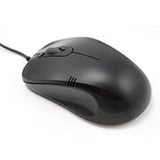 1008BU Black - Wired USB 3D Optical Mouse - 800 DPI - Three Buttons Left/Right and Scroll Key - Office Use - ABS Material (MO-1008BU)