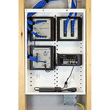 Legrand - Onq 8 Port Cat 5E Network Interface Module, Rj45 Network Switch, High-Density Mini Patch Panel, Keystone Ports Labeled 1 Through 12, Grey, Ac1014