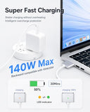 USB-C to Magnetic 3 Cable 6.6FT, 140W Magnetic Safe 3 Cable Compatible with MacBook Air (13"/15" 2025/2024/2023/2022), Pro (16"/14" 2024/2023/2021)