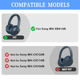 Wh-Xb910N Replacement Earpads Cushions Silicone Headband Pad For Sony Wh-Xb910N Headphone,Protein Leather Headphone Pads,Silicone Headband Protector(Black)