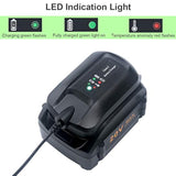 Replacement For Worx Battery Charger 20V Wa3742 Compatible With Worx 20V Lithium Battery Wa3520 Wa3525 Wa3578 Wa3575 Wa3522 Wa3732 Wa3770 Wa3875 Wa3881 Battery Charger